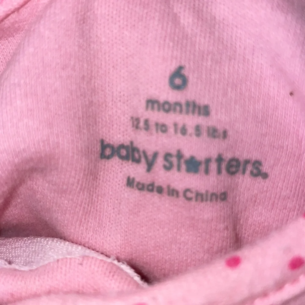 Baby starters 6month monkey set, pink white monkeys and hearts